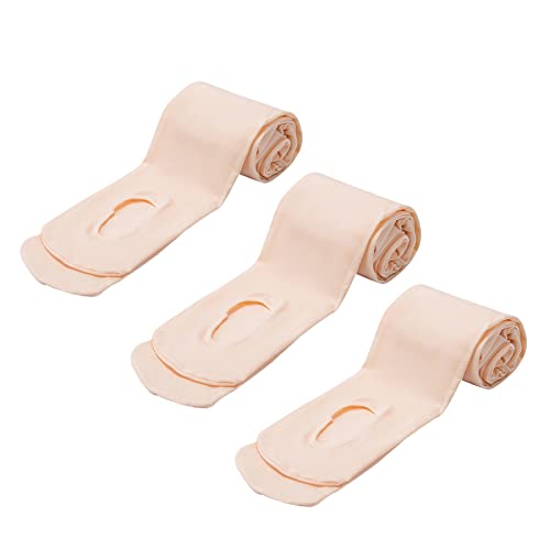 MANZI 3 Paar Balettstrumpfhose Mädchen Damen Basic Cabrio Ballett Tanz Strumpfhosen mit Fersenloch 40 den，Ballett Rosa,Small(Age 4-6) von MANZI