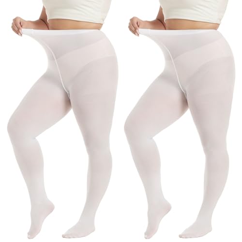 MANZI Strumpfhose Damen grosse grössen Bunte Feinstrumpfhose für Damen 70 Denier,Weiß,XXL MANZI Strumpfhose Damen grosse grössen Bunte Feinstrumpfhose für Damen 70 Denier,Weiß,XXL von MANZI