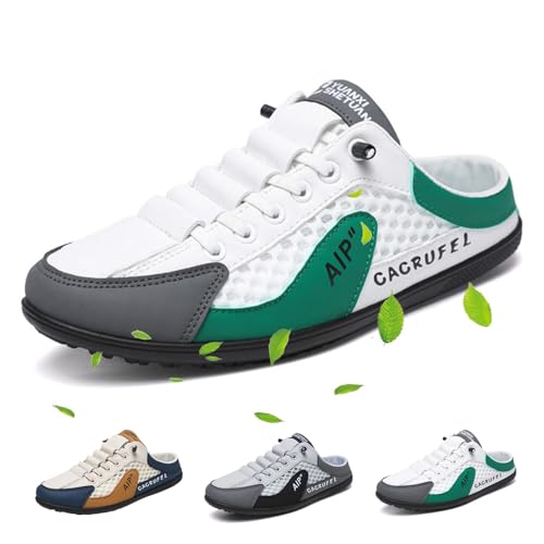 MAOAEAD Herren Rückenfreie Sneaker, Männer Slip On Mule Sneakers Hausschuhe Casual Atmungsaktive Sportschuhe Mesh Pantoletten Sommer Rückenfrei Turnschuhe von MAOAEAD