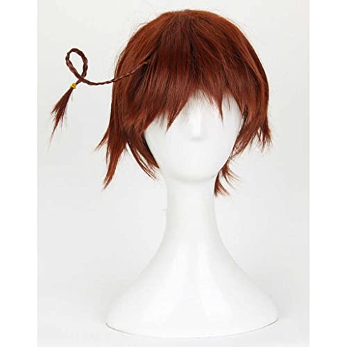 MAOMA Anime Cosplay Perücke,Axis Powers Hetalia Feliciano Vargas Perücke，Short Brown Perücke,Mit Kostenloser Perückenkappe,für Party Alltag Halloween Perücke Cosplay von MAOMA