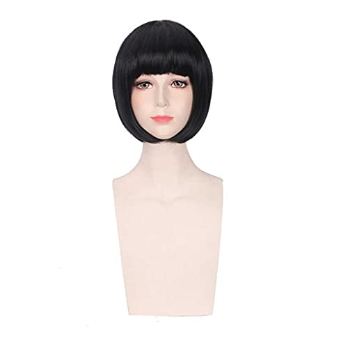 MAOMA Anime Cosplay Perücke,Noragami Nora Perücke,Halloween Perücke,Short Bob Black Hair Anime Cosplay Wig，mit Kostenloser Perückenkappe,für Kostüm Party Alltag Cosplay von MAOMA