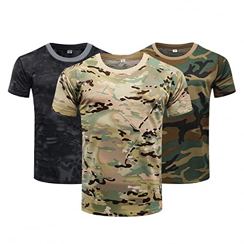 MAOTN Kurzärmliges, atmungsaktives und schnell trocknendes t-shirt für Herren mit taktischer Tarnung für den Sommer, outdoor trainingskleidung,Style1,L von MAOTN