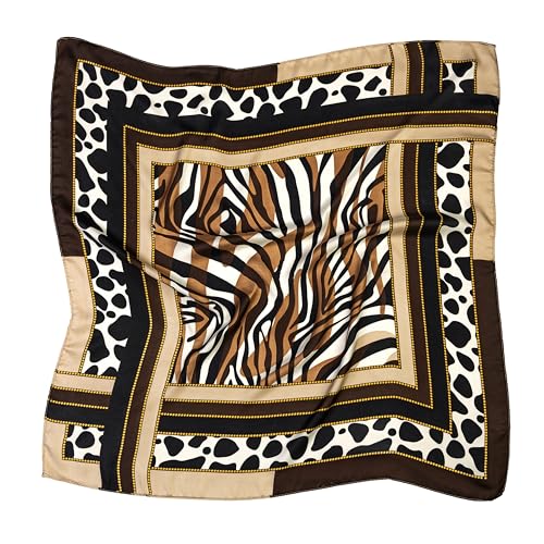 MAPIMANIA - Tuch gefleckt aus Seidenmischung für Hals, Haare oder Tasche, Halstuch Damen Seide, Seidentuch Haare 70x70, Haartuch, Bandana Sommer von MAPIMANIA