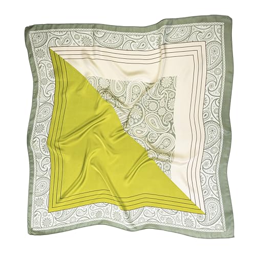 MAPIMANIA - Tuch salbeigrün aus Seidenmischung für Hals, Haare oder Tasche, Halstuch Damen Seide, Seidentuch Haare 70x70, Haartuch, Bandana Sommer MAPIMANIA - Tuch salbeigrün aus Seidenmischung für Hals, Haare oder Tasche, Halstuch Damen Seide, Seidentuch Haare 70x70, Haartuch, Bandana Sommer von MAPIMANIA
