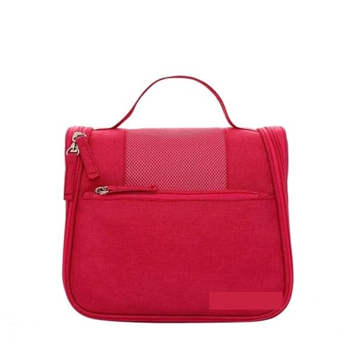 1pc Frauen Make-Up Taschen Reise Kosmetik Tasche Toilettenartikel Organizer wasserdichte Lagerung Neceser Hängen Bad Waschen FüR Unterwegs(Rose red) von MAQDDO