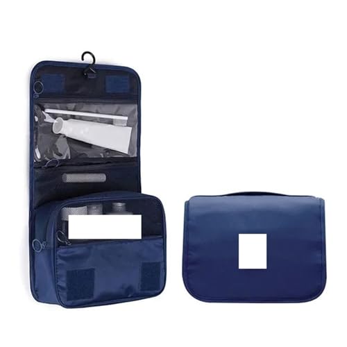 1pc Reise Make-Up Veranstalter wasserdichte Taschen Toilettenartikel Lagerung Pouch Haken Kosmetik Tasche Frauen FüR Unterwegs(Dark Blue) von MAQDDO