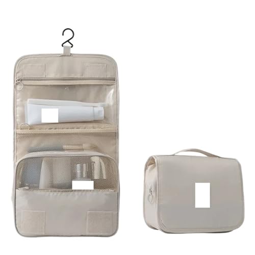1pc wasserdichte Reise Make-Up Tasche for Frauen Kosmetische Lagerung Pouch Bad Essentials FüR Unterwegs(Beige) von MAQDDO