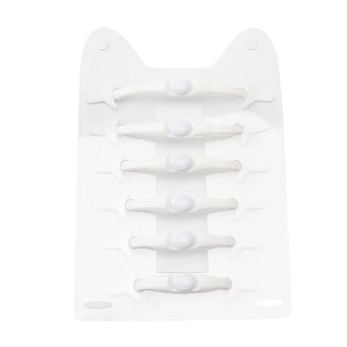 MAQDDO 12Pcs Bunte Silikon Schnürsenkel Ohne Krawatten Bequem for Kinder Erwachsene Elastische Spitze FüR Erwachsene(White) von MAQDDO