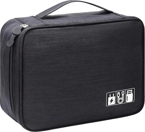 MAQDDO 1PC Tragbare Digitale Speicher Tasche Gadget wasserdichte Kabel Organizer Elektronik Geräte Zubehör Pack Liefert FüR Reise(Black) von MAQDDO