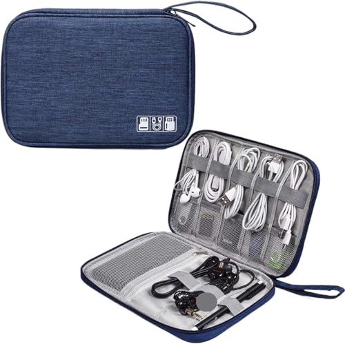 MAQDDO 1PC Tragbare Digitale Speicher Tasche Gadget wasserdichte Kabel Organizer Elektronik Geräte Zubehör Pack Liefert FüR Reise(Blue C) von MAQDDO