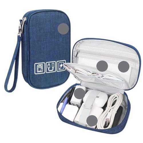 MAQDDO 1PC Tragbare Digitale Speicher Tasche Gadget wasserdichte Kabel Organizer Elektronik Geräte Zubehör Pack Liefert FüR Reise(Blue D) von MAQDDO