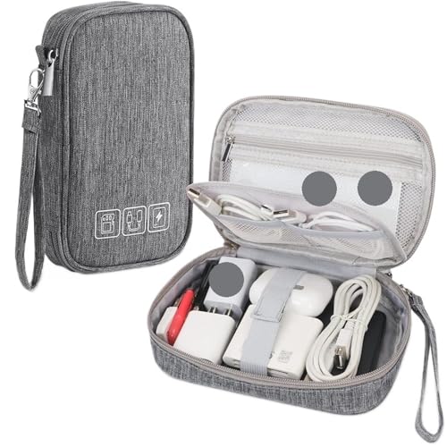 MAQDDO 1PC Tragbare Digitale Speicher Tasche Gadget wasserdichte Kabel Organizer Elektronik Geräte Zubehör Pack Liefert FüR Reise(Grey D) von MAQDDO