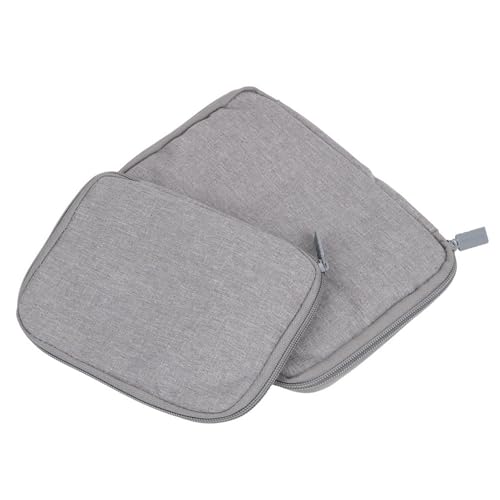 MAQDDO 2PCS Digital Speicher Tasche USB Daten Kabel Organizer Kopfhörer Draht Stift Power Bank Reise Kit Elektronik Zubehör FüR Reise(Small Gray) von MAQDDO