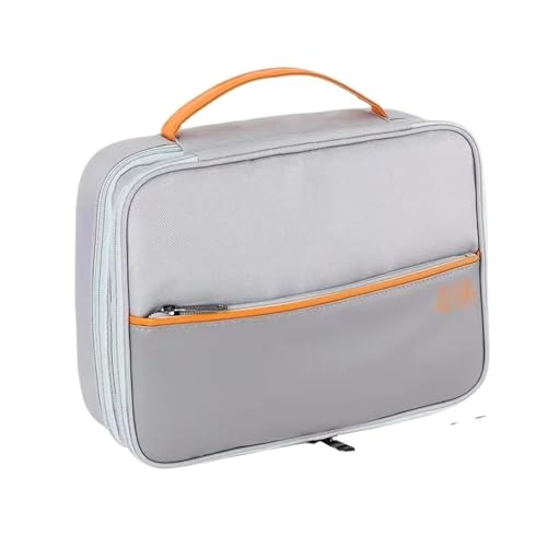 MAQDDO 2PCS Tragbare Datenkabel Lagerung Tasche Digital USB Ladegerät Kopfhörer Draht Power Bank Organizer Box Reise Kit Fall Beutel FüR Reise(Gray-M) von MAQDDO