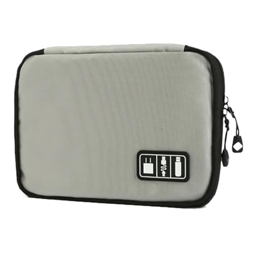 MAQDDO 2PCS USB Ladegerät Lagerung Tasche Gadget Kabel Organizer wasserdichte Daten Linie Reise Koffer Tragbare Elektronische FüR Reise(Dark Gray) von MAQDDO