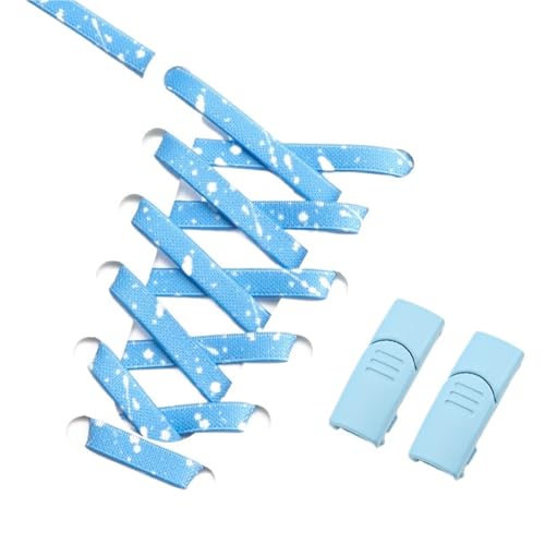 MAQDDO 4 Paar Schnürsenkel mit Magnetschnalle ohne Bänder, flache elastische Schnürsenkel mit Spritztintendruck for Turnschuhe, Kinder und Erwachsene FüR Erwachsene(Color 12) von MAQDDO