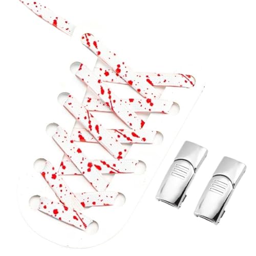 MAQDDO 4 Paar Schnürsenkel mit Magnetschnalle ohne Bänder, flache elastische Schnürsenkel mit Spritztintendruck for Turnschuhe, Kinder und Erwachsene FüR Erwachsene(Color 4) von MAQDDO
