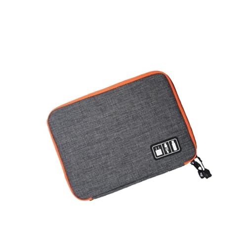 MAQDDO Doppellagige Kabel-Aufbewahrungstasche, Kopfhörer-Ladekabel, Aufbewahrungstasche, Gadget-Organizer, Digitale Tasche FüR Reise(A-M-Dark Gray) von MAQDDO