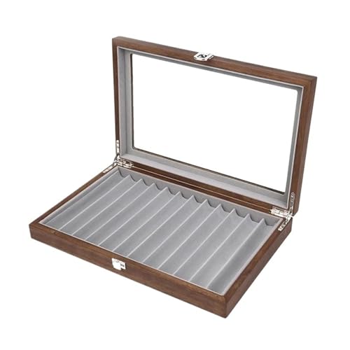 MAQDDO Holz Display Fall Halter Lagerung Collector Organizer Box 12/23/34 Brunnen Stift FüR GeschäFte(Color 01-12 pens) von MAQDDO