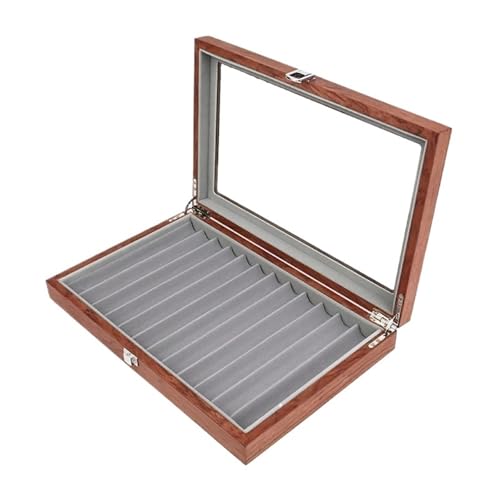 MAQDDO Holz Display Fall Halter Lagerung Collector Organizer Box 12/23/34 Brunnen Stift FüR GeschäFte(Color 02-12 pens) von MAQDDO