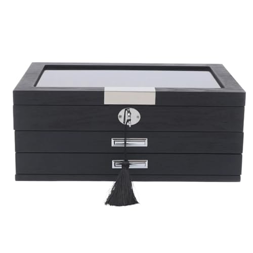 MAQDDO Holzstift-Displaybox Füllfederhalteretui 34 Steckplätze Stiftaufbewahrungs-Organizer-Etui mit Schlüssel FüR GeschäFte MAQDDO Holzstift-Displaybox Füllfederhalteretui 34 Steckplätze Stiftaufbewahrungs-Organizer-Etui mit Schlüssel FüR GeschäFte von MAQDDO