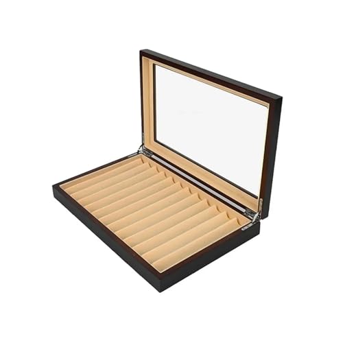 MAQDDO Lack Holz Füllfederhalter Display Organizer Box Collector 12/23/34/78 Slots FüR GeschäFte(Black-12pens) von MAQDDO