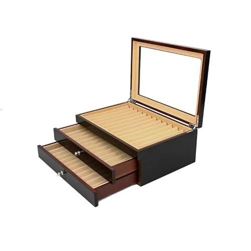 MAQDDO Lack Holz Füllfederhalter Display Organizer Box Collector 12/23/34/78 Slots FüR GeschäFte(Black-34pens) von MAQDDO