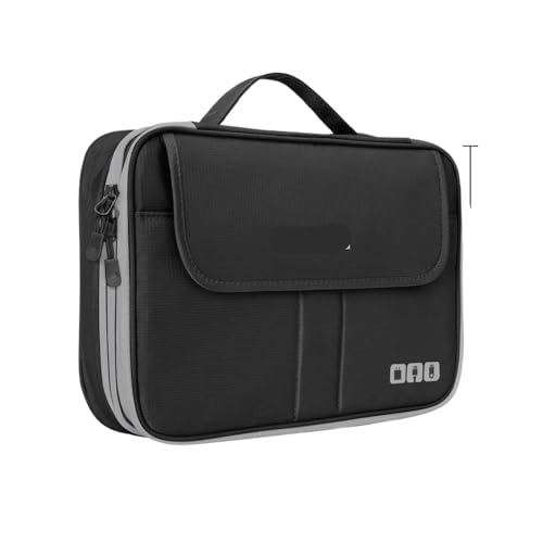 MAQDDO Reise-Elektronik-Zubehör-Organizer, Aufbewahrungshandtasche, KabelOrganizer-Tasche, wasserdichte Tragetasche for 11,6 Laptop, Tablet, Power FüR Reise(Black) von MAQDDO