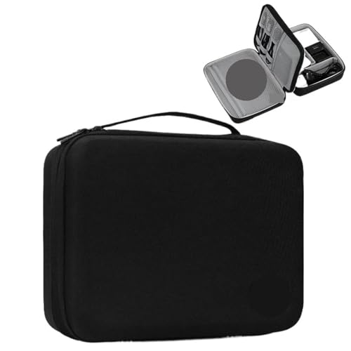 MAQDDO Wasserdichter Hartschalen-Organizer for elektronisches Zubehör, große Kapazität, Powerbank, Digitale Aufbewahrungstasche, Reisepass-Tasche FüR Reise(Doublelayer-Black-XL) von MAQDDO