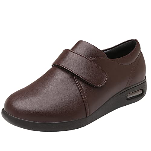 MAQUEL Unisex-Erwachsene Schuh,Unisex Gipsschuhe Mittelfuss mit Klettverschluss Atmungsaktiv Diabetiker Orthopädische,Brown▁44 von MAQUEL