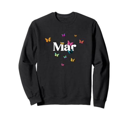 MAR - Schöner Mädchen Name mit bunten Schmetterlingen Sweatshirt MAR - Schöner Mädchen Name mit bunten Schmetterlingen Sweatshirt von MAR Tochter Enkel Geburtstag Geschenkideen
