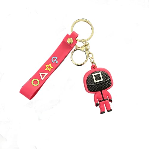 MAR23 Schlüsselanhänger mit rosa Figur, dekorativer Anhänger mit Spielsymbolen, Zubehör aus PVC, Rosa, One size MAR23 Schlüsselanhänger mit rosa Figur, dekorativer Anhänger mit Spielsymbolen, Zubehör aus PVC, Rosa, One size von MAR23