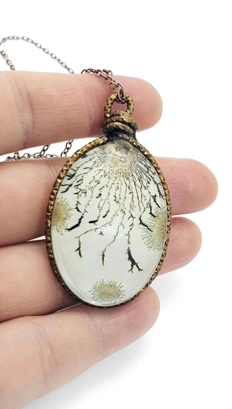 Gemälde Glasanhänger Ovale Antik-Look Leuchtet Im Dunkeln von MARACHOWSKAART