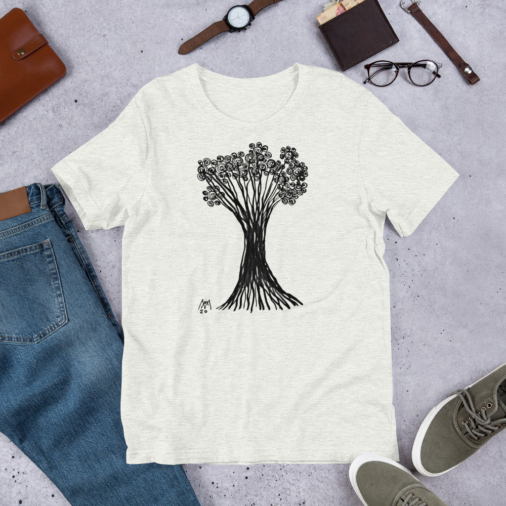 T-Shirt Mit Baum - Kunst T-Shirts Zeichnung Unisex-T-Shirt Lebensbaum T Shirt Bio T-Shirt Mit Baum - Kunst T-Shirts Zeichnung Unisex-T-Shirt Lebensbaum T Shirt Bio von MARACHOWSKAART