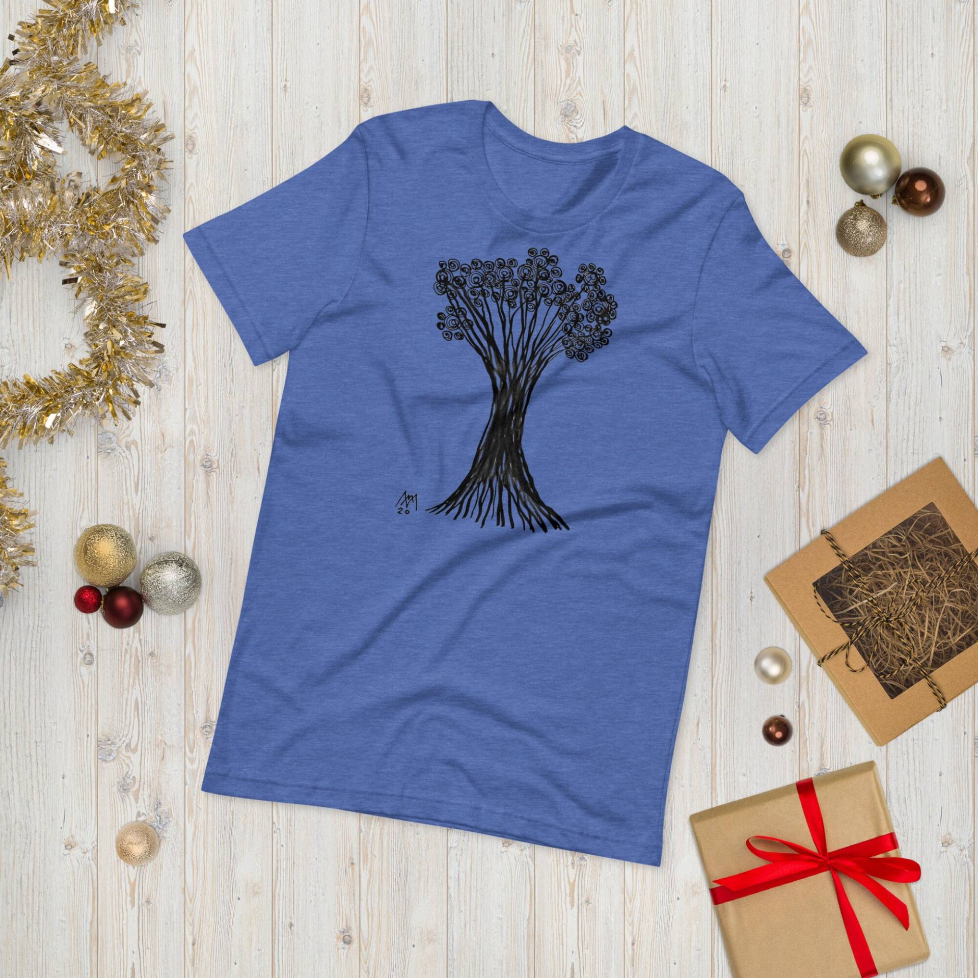 T-Shirt Schwarzer Baum - Zeichnung T-Shirts Unisex-T-Shirt Mit Bio Gemälde Kunst T-Shirt Schwarzer Baum - Zeichnung T-Shirts Unisex-T-Shirt Mit Bio Gemälde Kunst von MARACHOWSKAART
