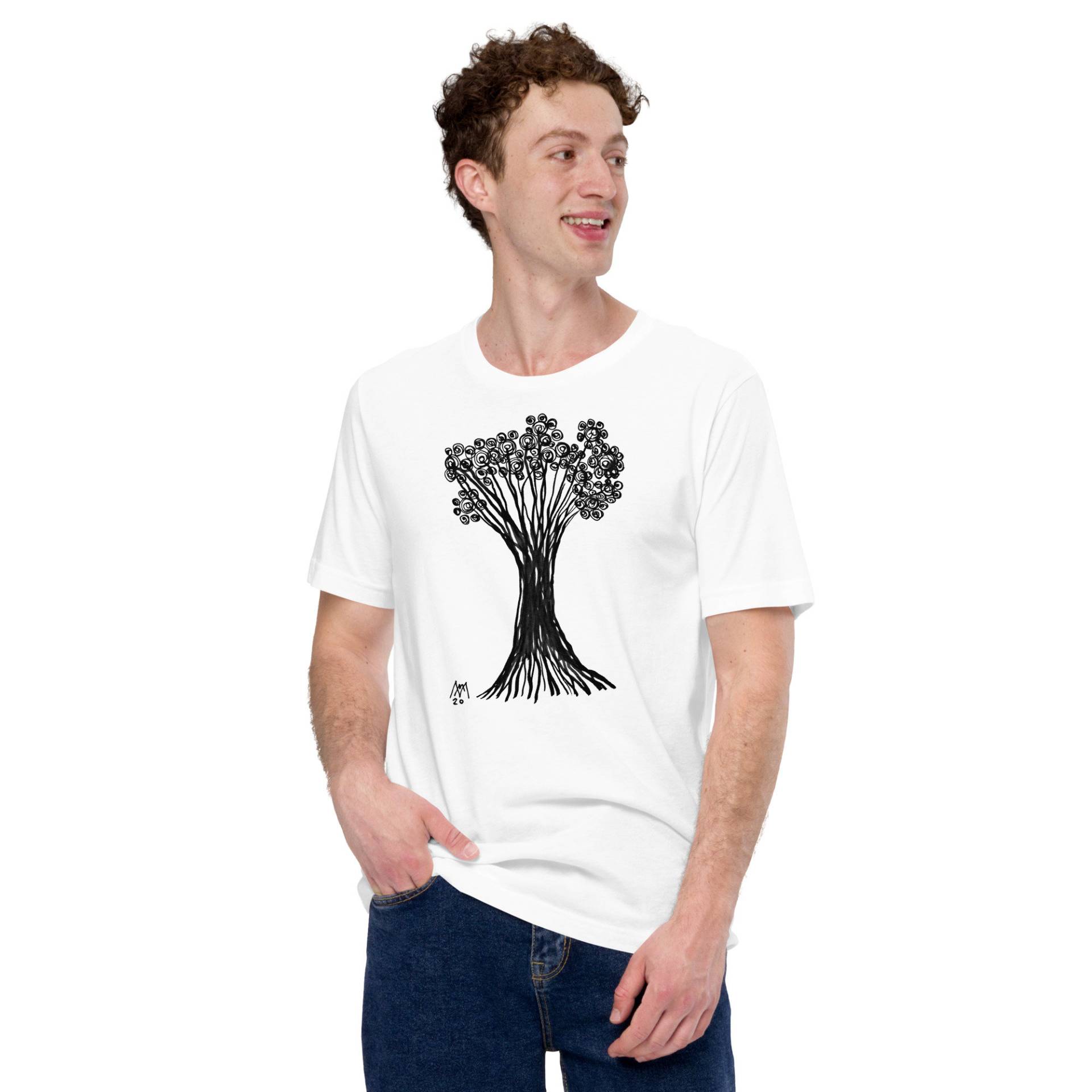 Zeichnung T-Shirt - Bio T-Shirts Baum Unisex-T-Shirt Kunst Mit Lebensbaum T Shirt Zeichnung T-Shirt - Bio T-Shirts Baum Unisex-T-Shirt Kunst Mit Lebensbaum T Shirt von MARACHOWSKAART
