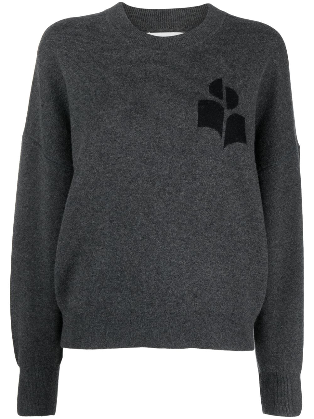 MARANT ÉTOILE Intarsien-Pullover mit Logo - Grau von MARANT ÉTOILE