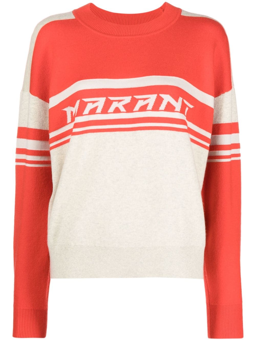 MARANT ÉTOILE Callie Pullover mit Intarsien-Logo - Orange von MARANT ÉTOILE