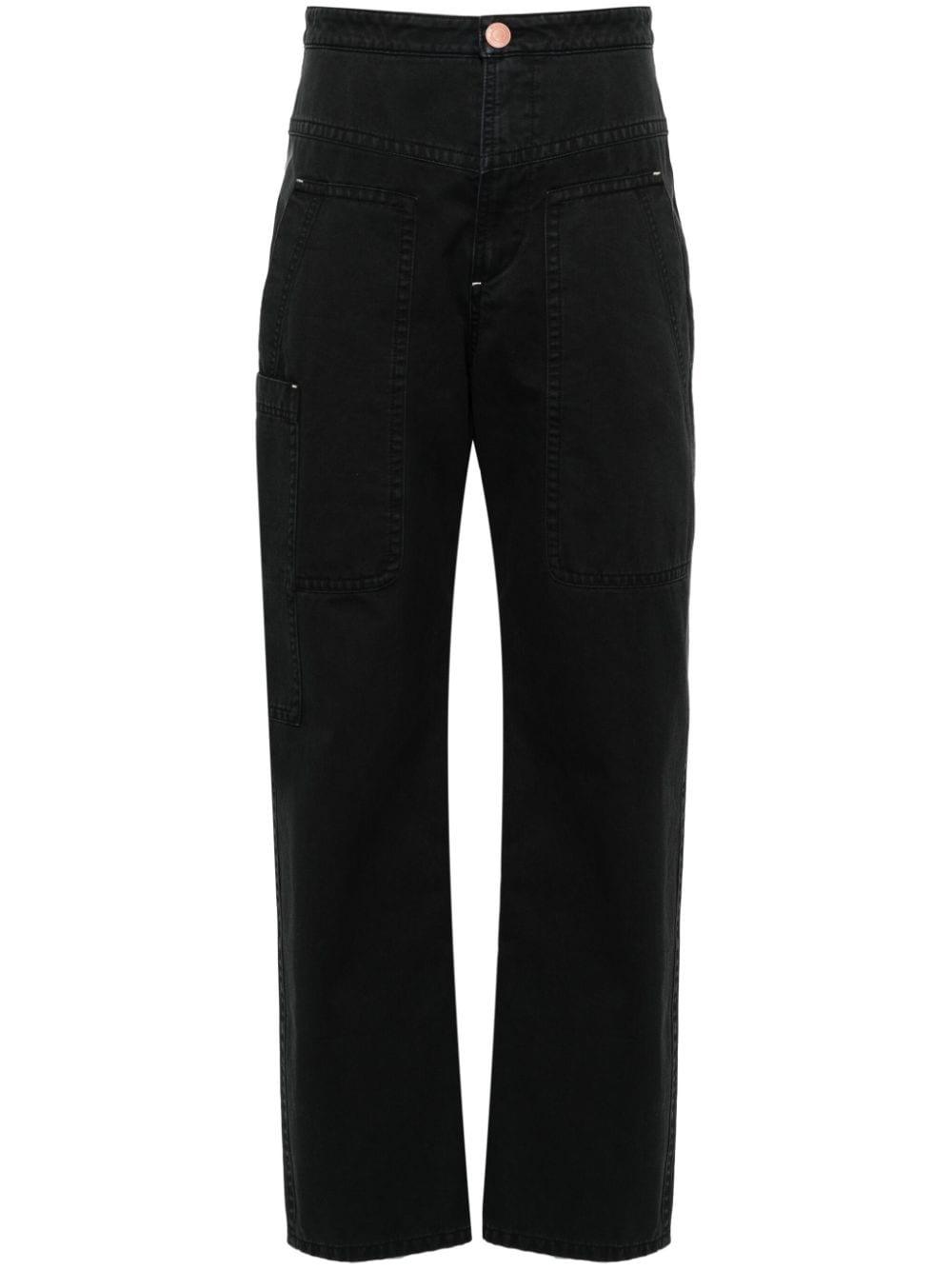 MARANT ÉTOILE Gerade Philna High-Waist-Hose - Schwarz von MARANT ÉTOILE