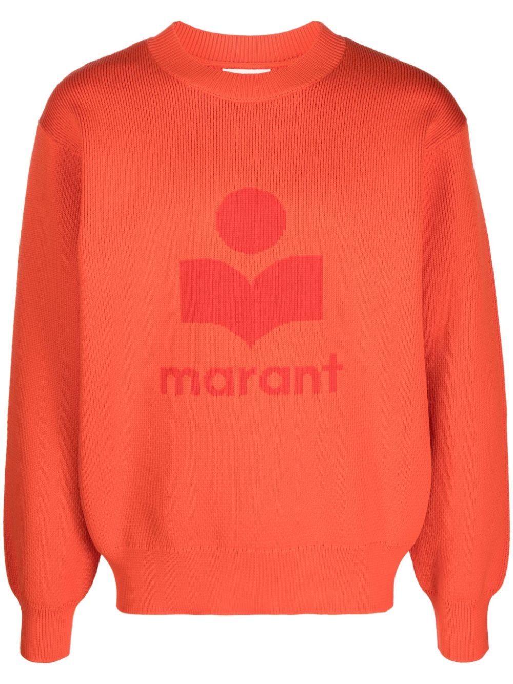 MARANT Gerippter Pullover mit Intarsien-Logo - Orange von MARANT