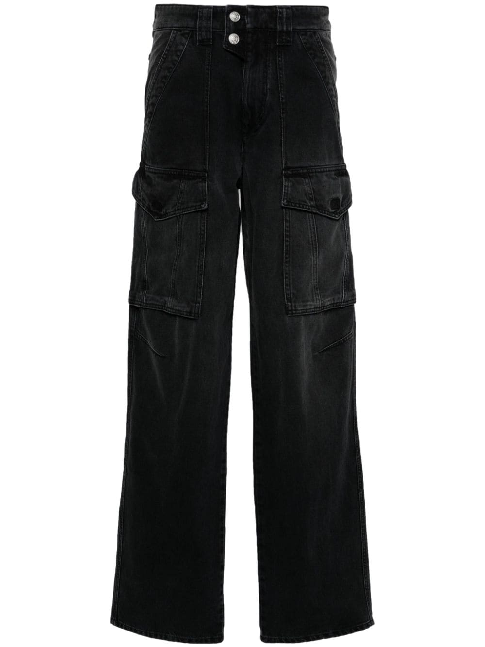 MARANT ÉTOILE Heilani Boyfriend-Jeans mit Logo-Patch - Schwarz von MARANT ÉTOILE