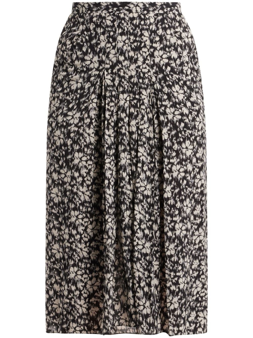 MARANT ÉTOILE High-Waist-Midirock mit Blumen-Print - Schwarz von MARANT ÉTOILE