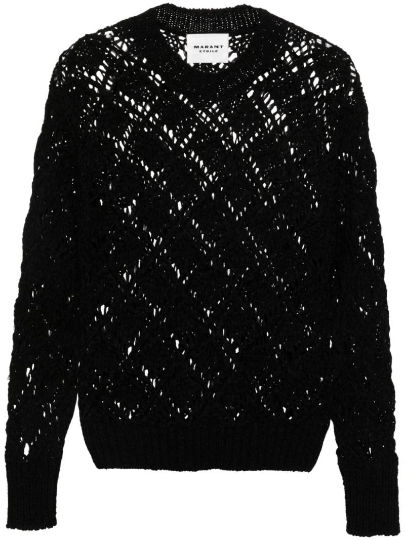 MARANT ÉTOILE Joey Pullover mit Lochstrickmuster - Schwarz von MARANT ÉTOILE