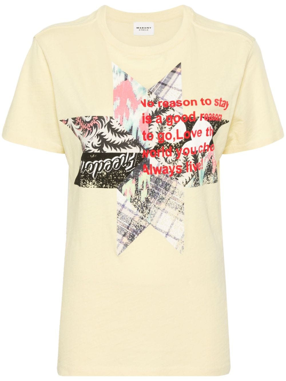 MARANT ÉTOILE Zewel T-Shirt mit grafischem Print - Gelb von MARANT ÉTOILE