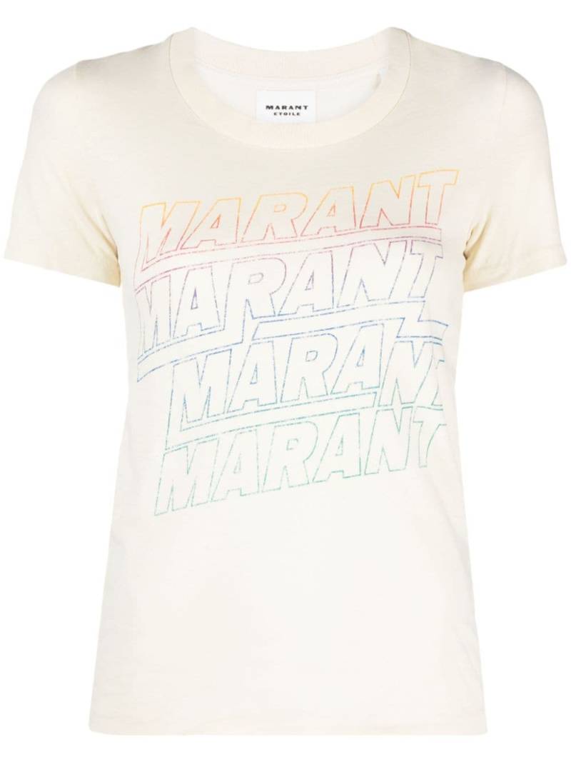 MARANT ÉTOILE Ziliani T-Shirt mit Logo-Print - Weiß von MARANT ÉTOILE