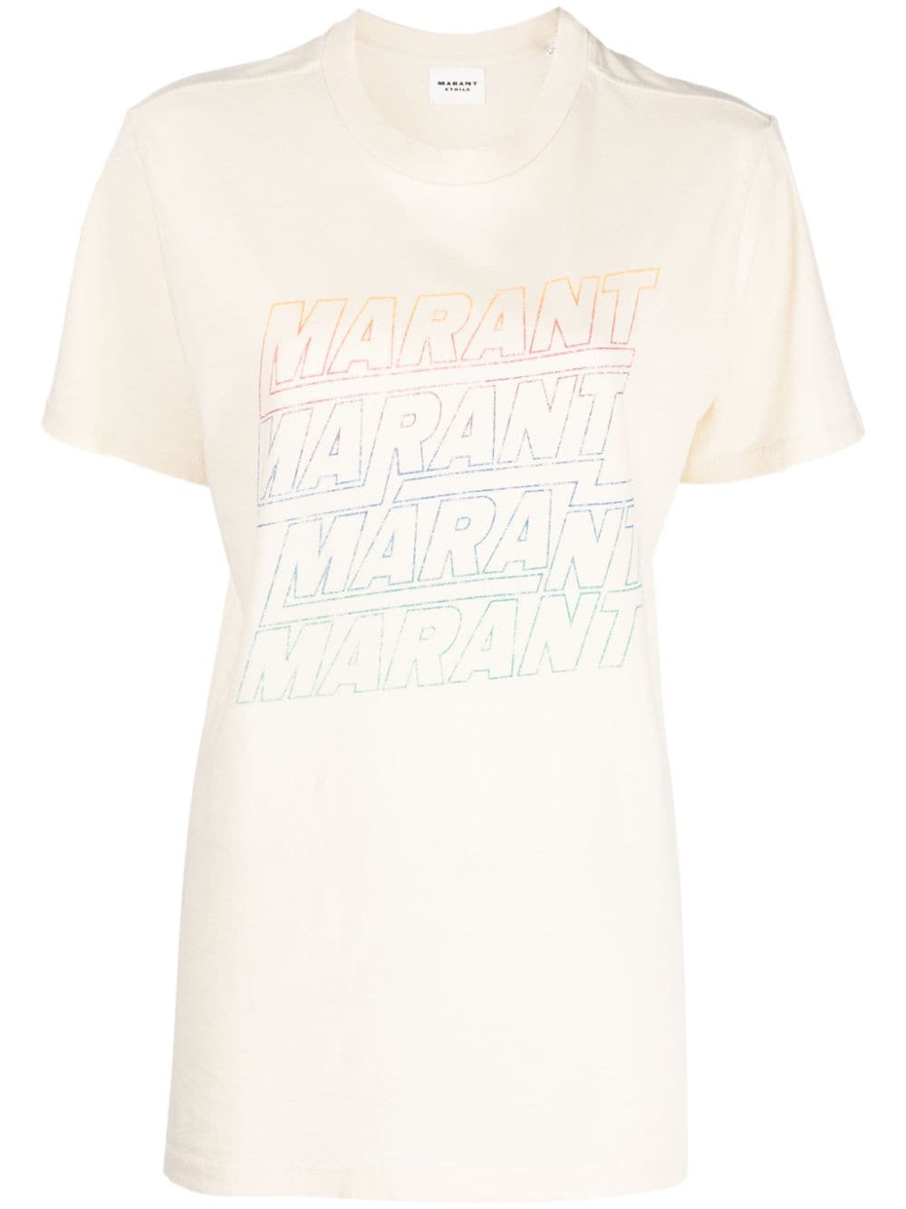 MARANT ÉTOILE T-Shirt aus Bio-Baumwolle mit Logo - Nude von MARANT ÉTOILE