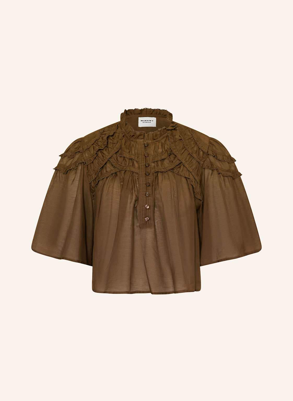 Marant Étoile Blusenshirt Carmen Mit Rüschen gruen Marant Étoile Blusenshirt Carmen Mit Rüschen gruen von MARANT ÉTOILE
