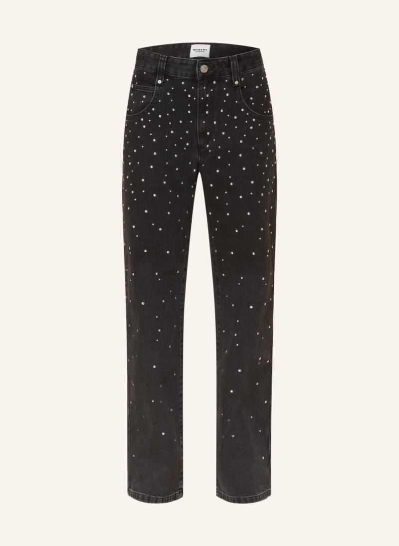 Marant Étoile Straight Jeans Brinsa Mit Nieten schwarz von MARANT ÉTOILE