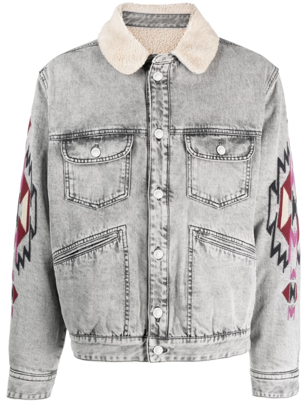 MARANT Jeansjacke mit Stickerei - Grau von MARANT