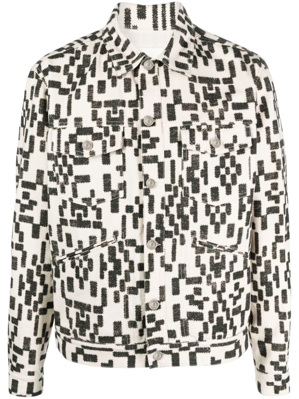 MARANT Hemdjacke mit geometrischem Print - Nude von MARANT